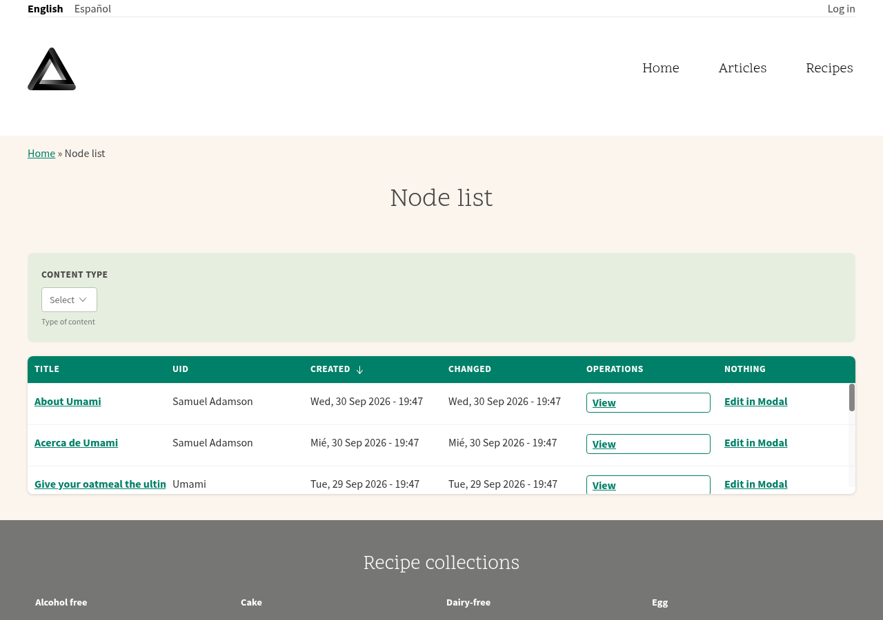 Node list
